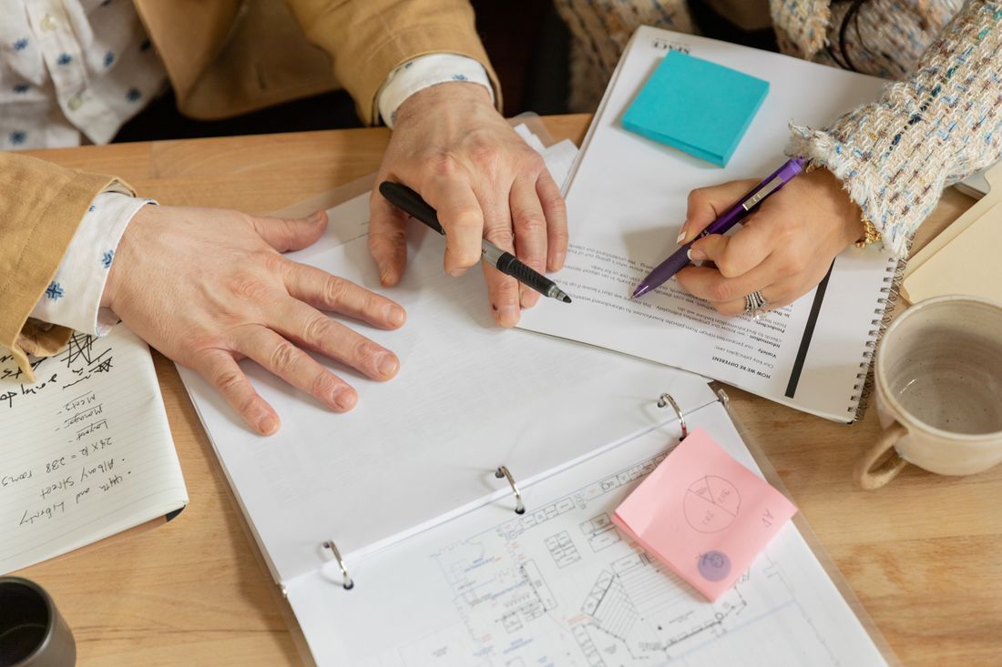 Workshop — stakeholders in discussion around a table
